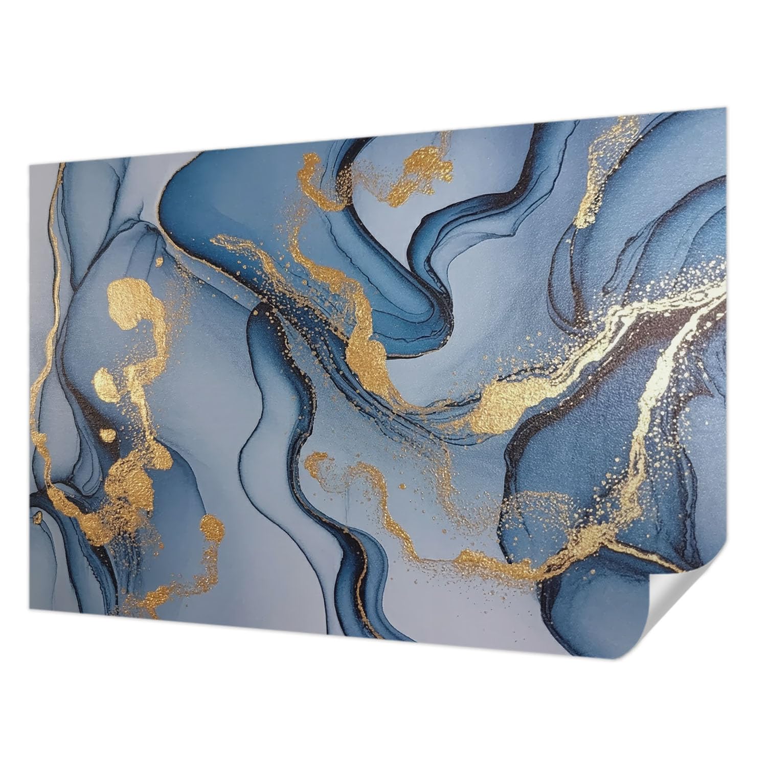 Papier peint vagues bleues autocollant 152x104 cm décoration murale salon et chambre haute qualité