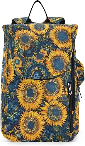 Tennis Badminton Backpack Water Resistant Ukraine Sunflower Flowers 2 Rackets Padded Tennis Bag Gym Bag for Men Women Tennis Sport bolso para