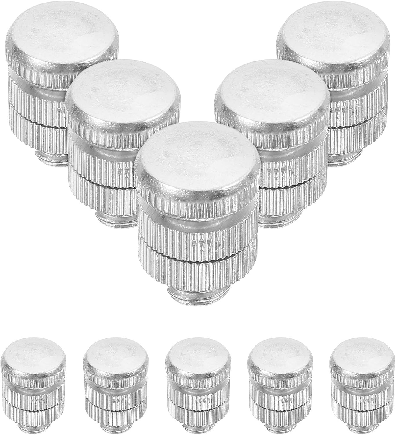 Generic 10pcs Electric Fence Wire Connector Split-bolt Electrical Fence Joint Double Nut Bolt for Perimeter Alarm System Accessories Silver