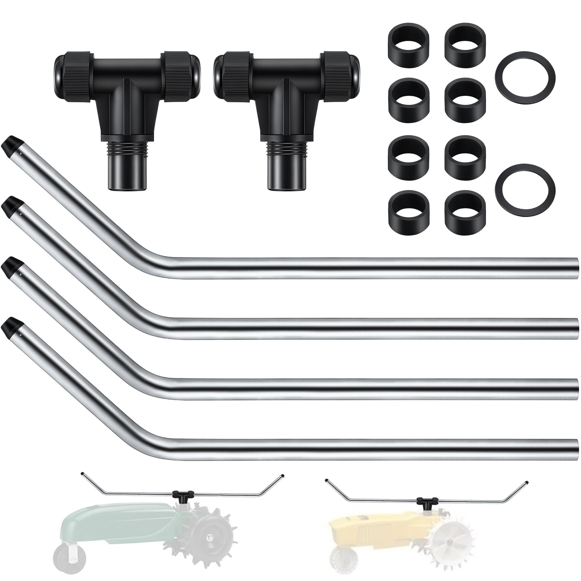 2 Set Traveling Sprinkler Arms Kit, Tractor Sprinkler Parts Compatible with Nelson and Orbit, T Part with Anti Leak Gasket for Efficient Lawn/Garden Watering