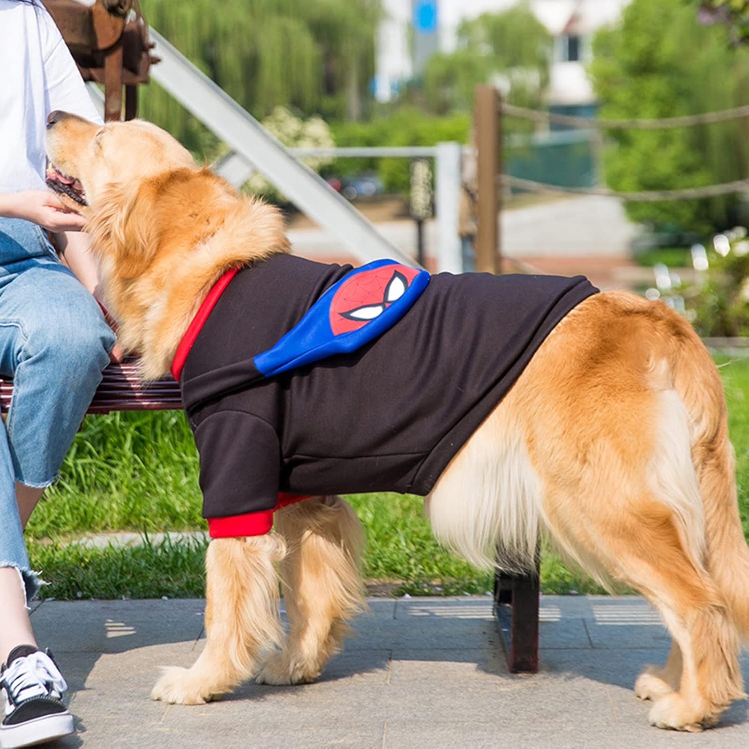 Soft Dog Hoodie, Elastic and Washable Dog Sweatshirts, Dog Pullover with Pocket Hoodies Spring Autumn for Medium Large Dogs