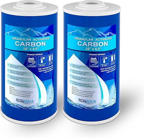 Miniatura 8 de Cartucho de filtro de carbón activado granular grande de 10 x 4.5 pulgadas, bien combinado con la serie CBC, WFHDC8001, EP y EPM Series (paquete de