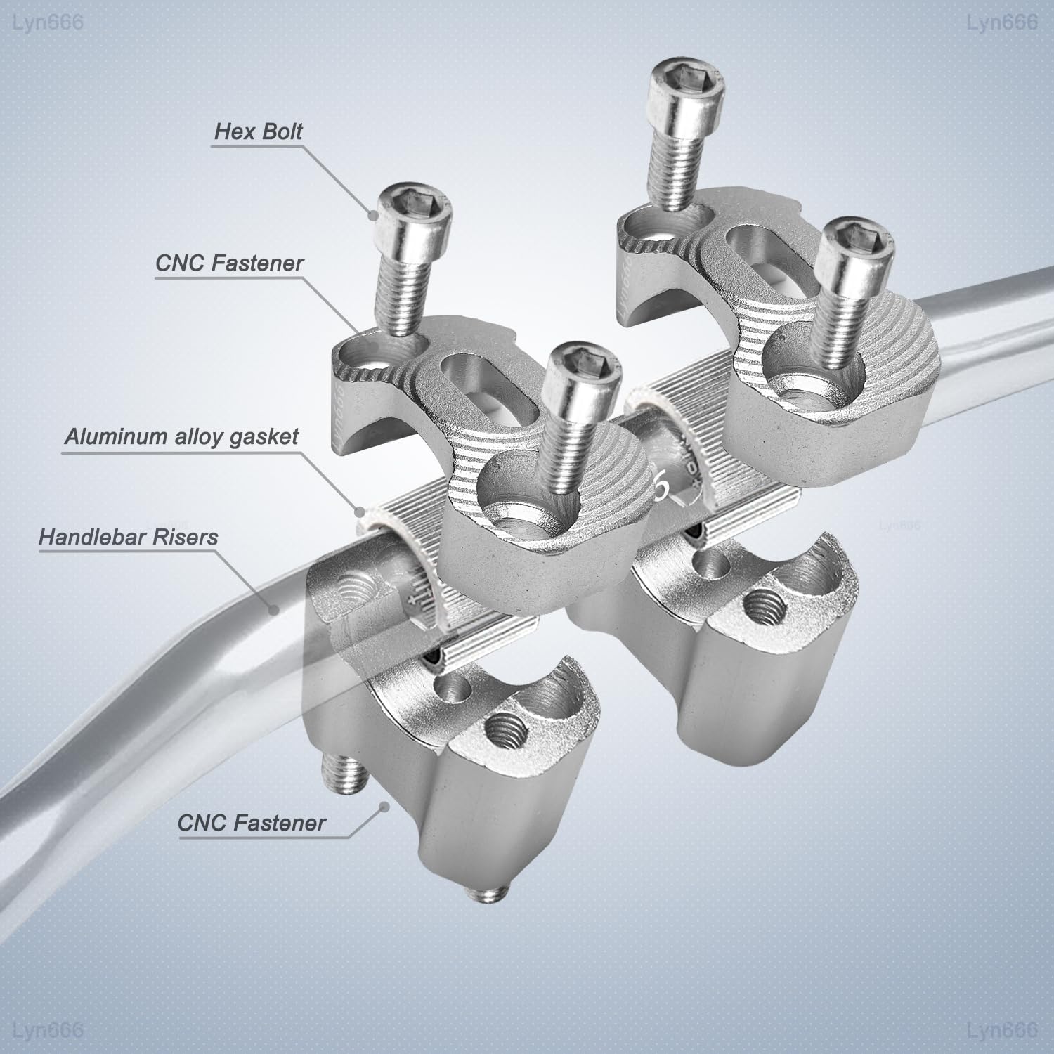 Universal 22mm handlebar clamps type CHALY HONDA