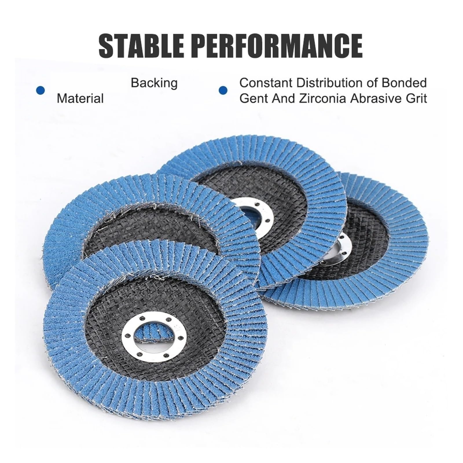 Disco per levigatura e molatura dei metalli, disco Dischi abrasivi lamellari in zirconio 4,5/5 pollici grana 40/60/80/120 1 o 4 pezzi(4pcs 115mm)