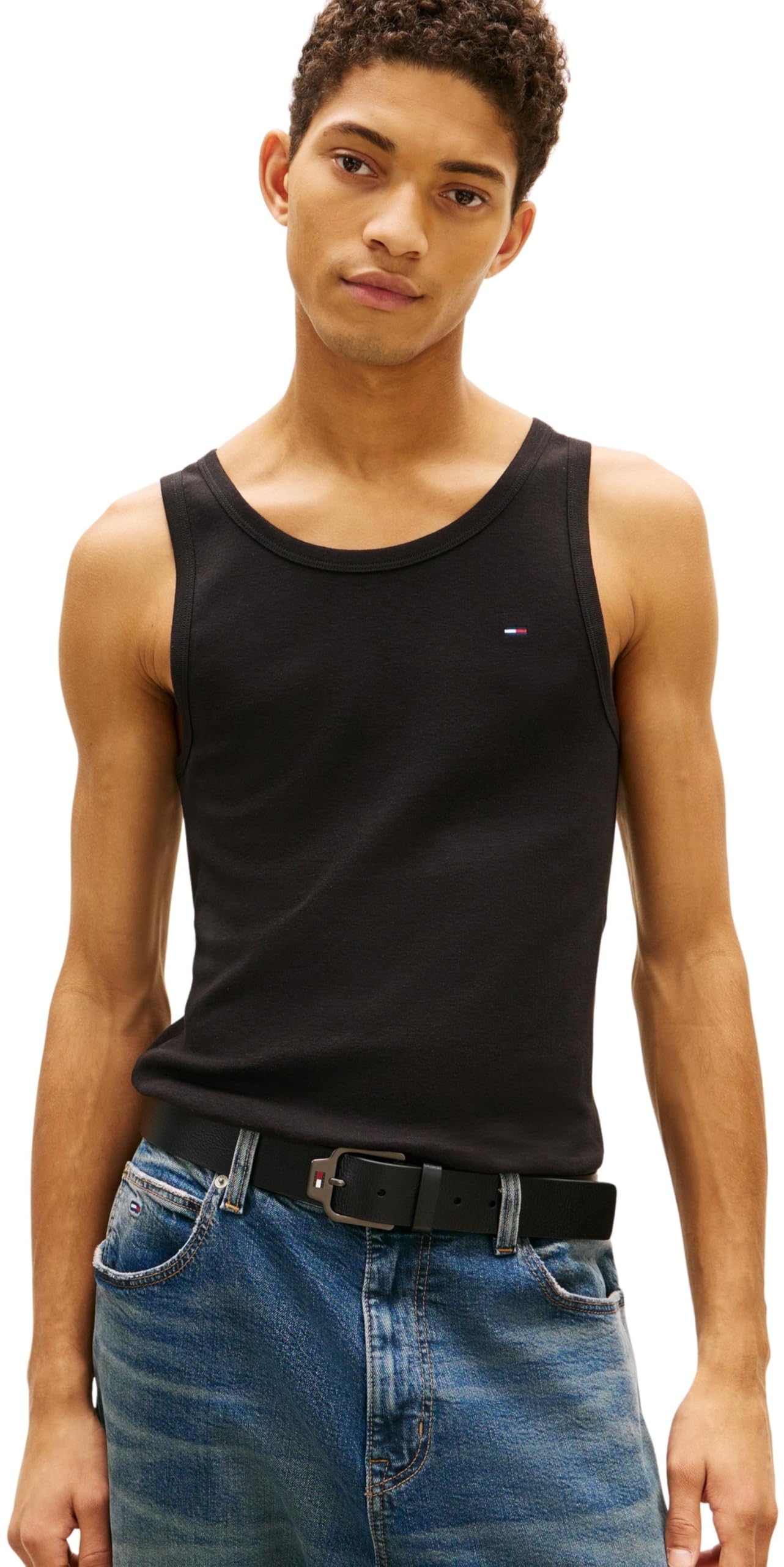 Tommy Jeans TJM Xslim 2pck Rib Tank Ext Dm0dm20769 Otras Camisetas Hombre (Pack de 1)