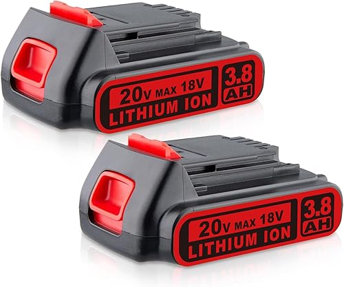 Miniatura 1 de Masione 2 paquetes de 25 Ah LBXR20 de batería de repuesto para Black and Decker 20 V MAX LBX20 LBXR2020 LB2X4020 LBX4020 LB2X4020-OPE LBXR20-OPE