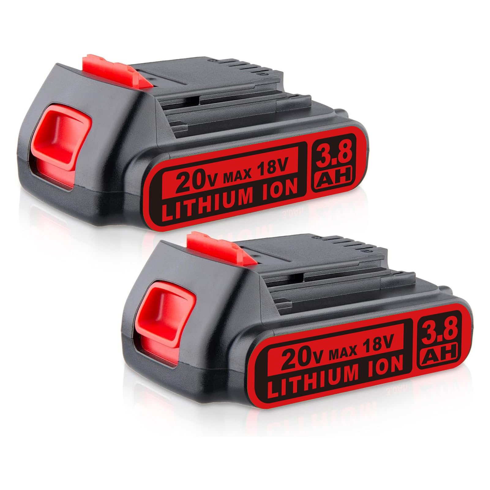 3.8Ah 20V Repalcement for Black and Decker 20V Lithium Battery LBXR20 LBXR2020-OPE Compatible with Black and Decker 20V Battery Cordless Tools and Outdoor Equipment (2-Pack)