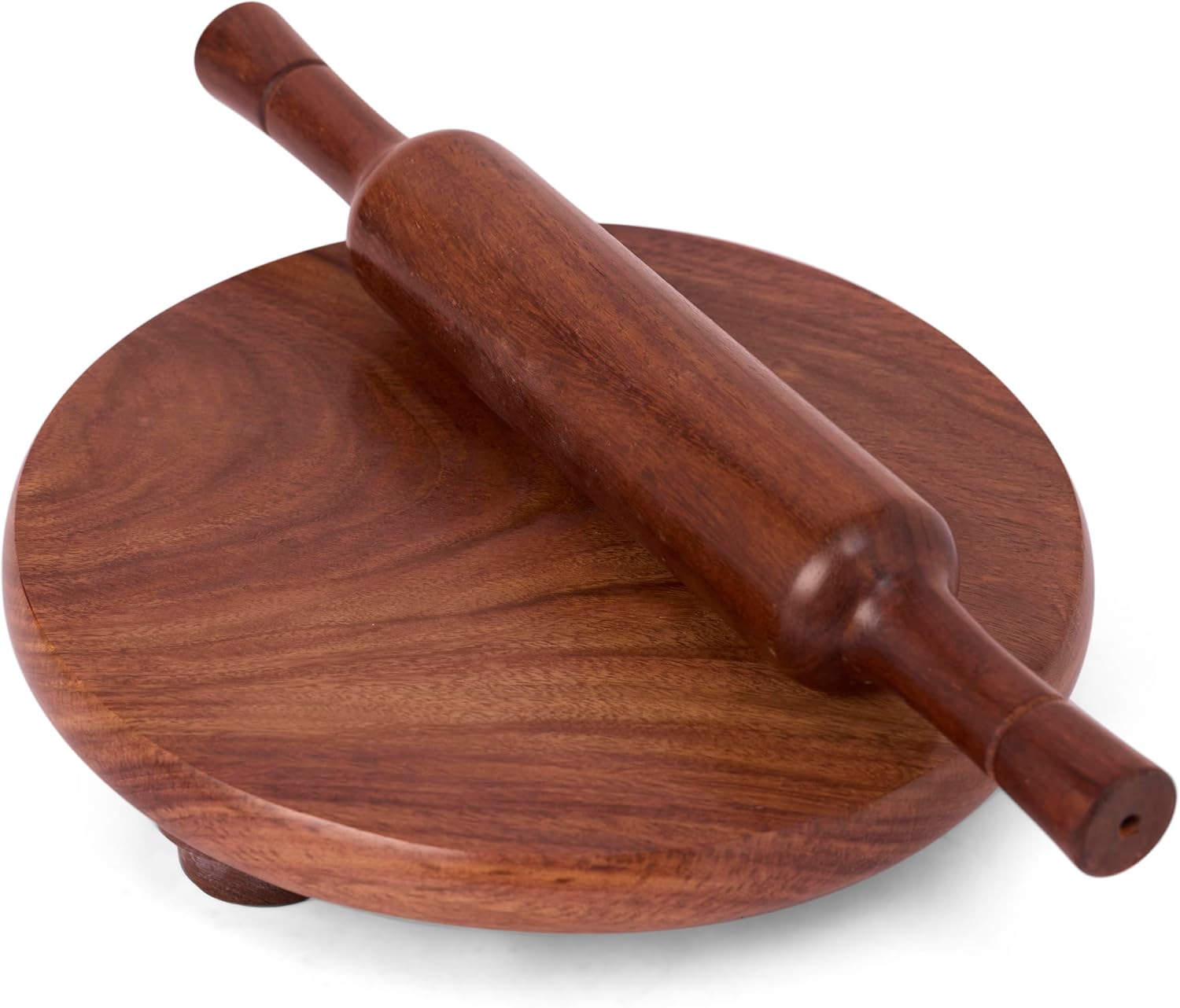 GURU JEE Wooden Chapati Maker Chakla Belan Rolling Pin And Board For Kitchen Gifts