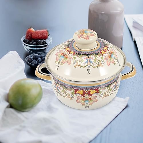 Miniatura 8 de Zerodeko Olla pequeña olla esmaltada para estufa, calentador de mantequilla de leche, olla para estofado, utensilios de cocina de fideos