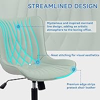 Vista 71 de YOUNIKE Silla de oficina, silla de escritorio sin brazos con ruedas, sillas giratorias ajustables para computadora de oficina en casa, silla