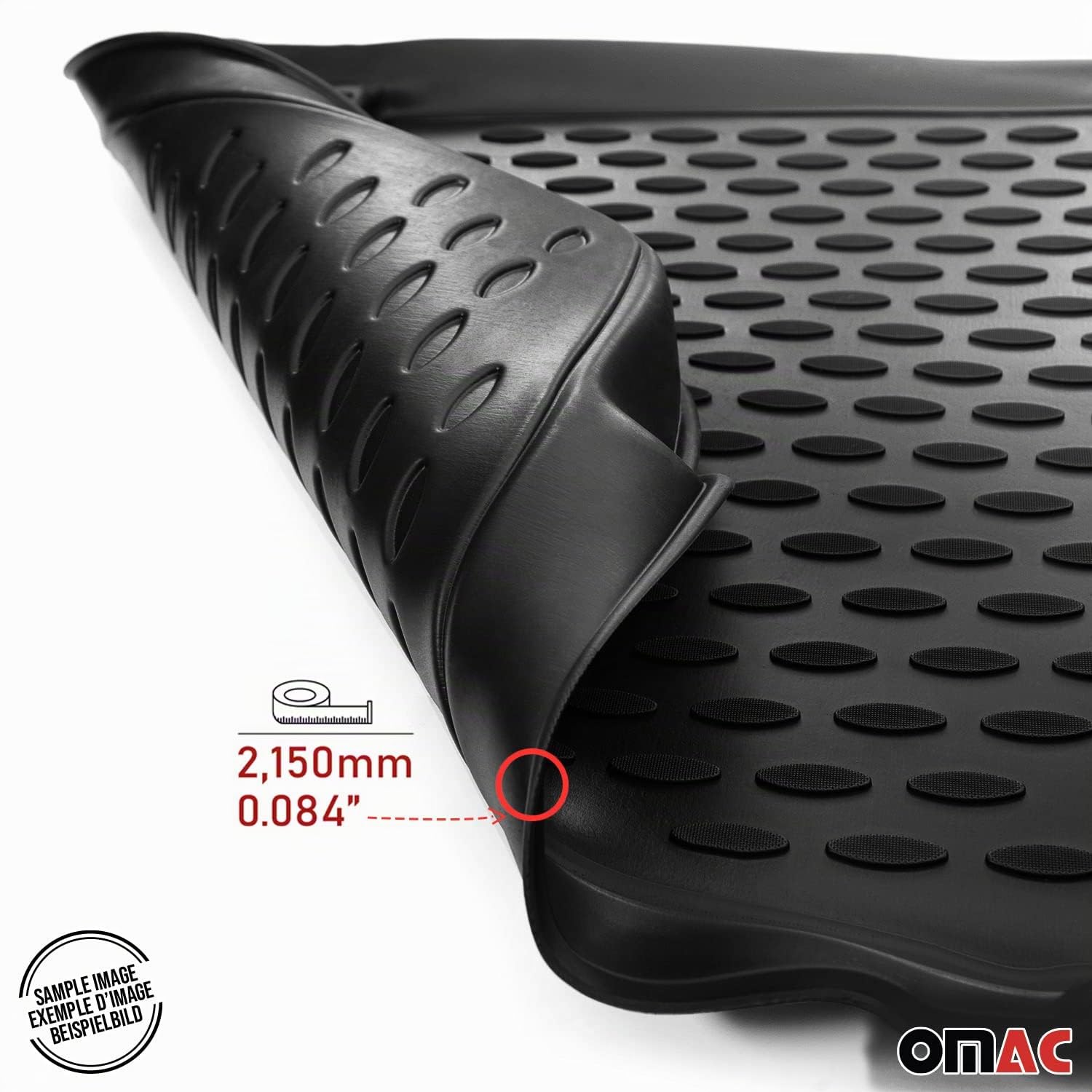 OMAC Alfombrillas de Goma Alfombrillas Compatibles con Ford Mondeo 5 2014-2024 TPE Alfombrillas de Coche Negro 4X