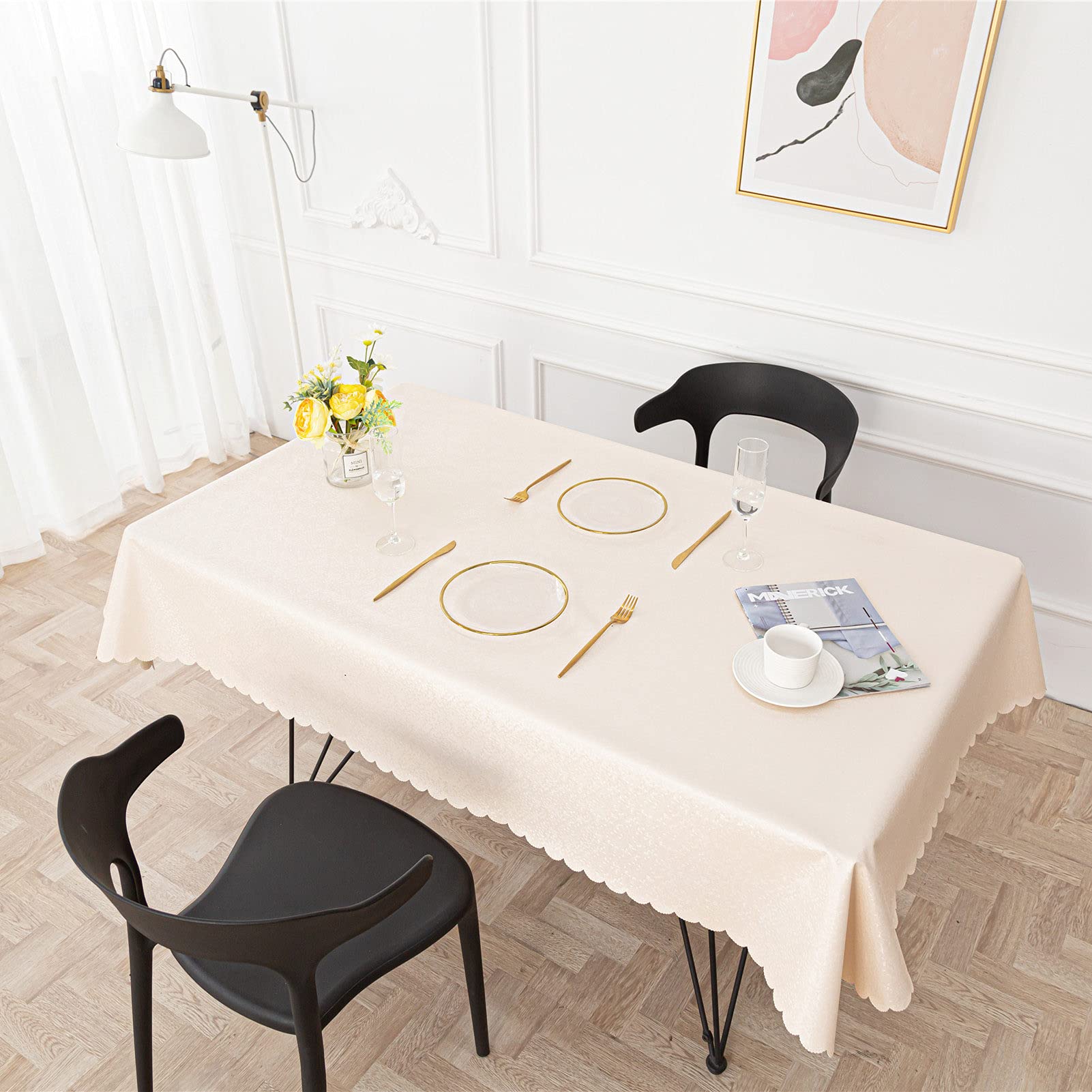 GHGcscas tablecloth, Table Cloth Rectangle,Rectangular Tablecloth PVC Wipe Clean Cover