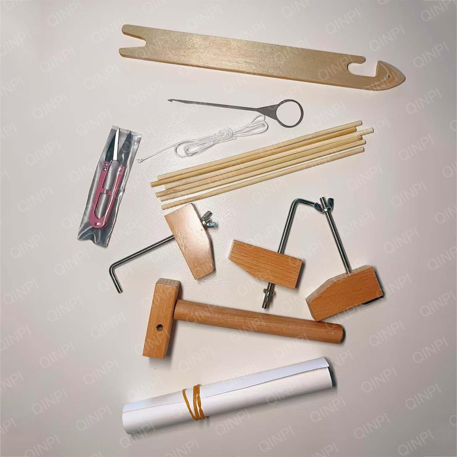 Manueller Webstuhl, Geschenke zum Kindertag, Webbreite 6 Zoll, Tischwebstuhl aus Holz, DIY-Webstuhl-Set, starre Litzen und Schiffchen, für Erwachsene, Kinder, Anfänger, Kunsthandwerker