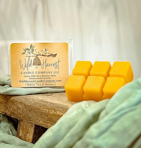 Miniatura 3 de White Tea & Honey Scented, 1-Pack Pure Beeswax Melts for Warmers, Wild Harvest Candle Company, 3 oz Beeswax Tarts Cubes, Hand Poured Made in USA,