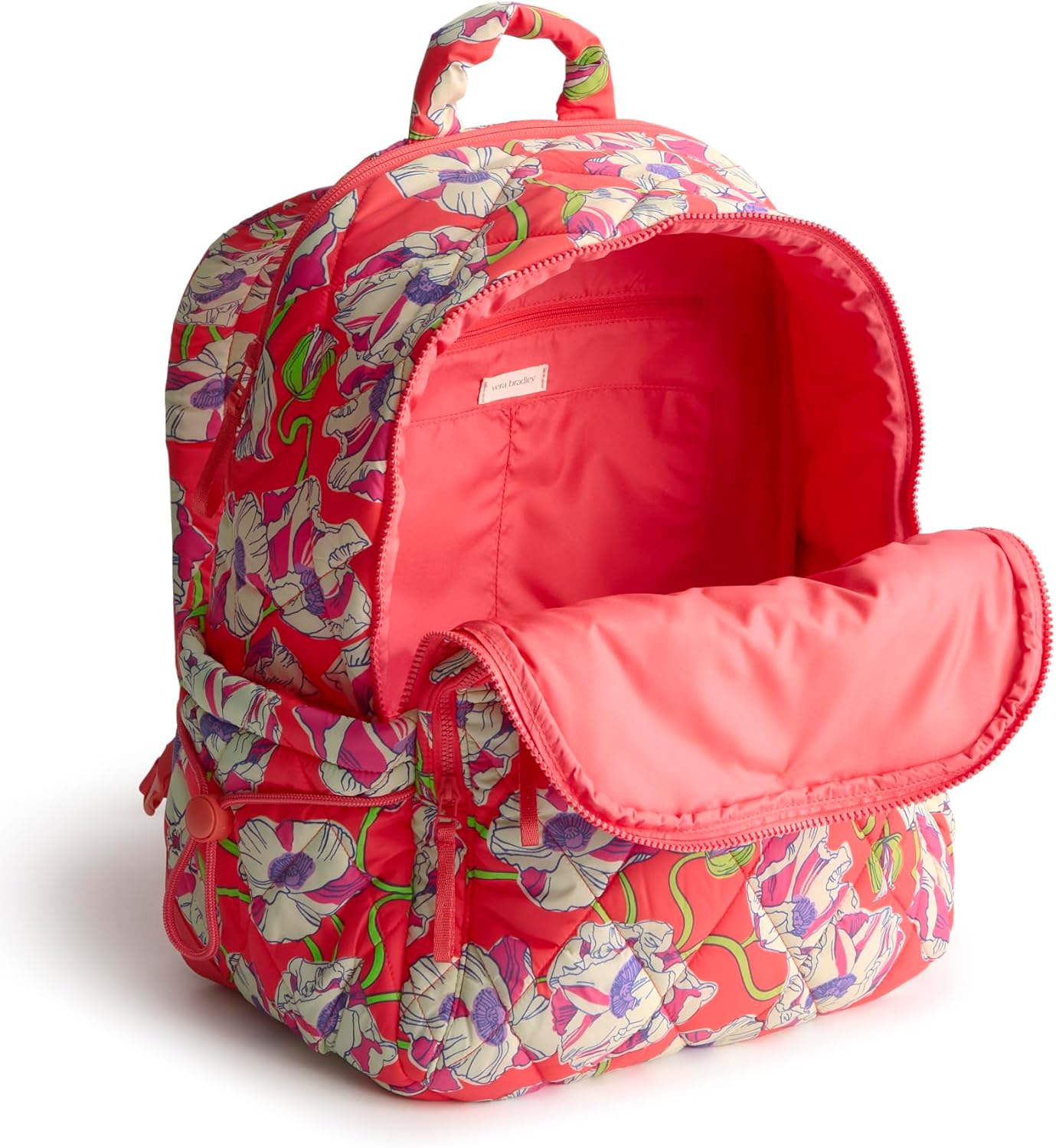 Vera Bradley Women's Featherweight Bancroft Backpack, Swirling Poppies, One Size