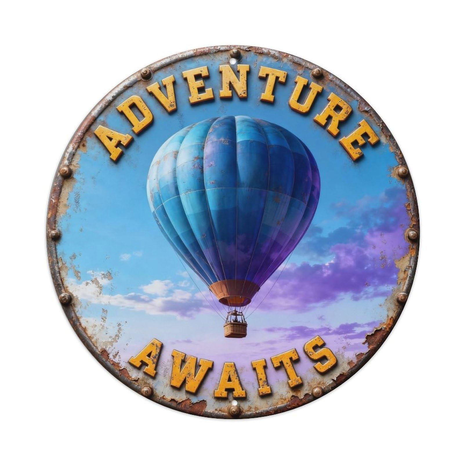 Adventure Awaits Metal Tin Sign Plaque
