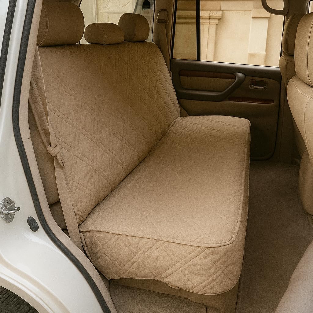 Formosa Covers Deluxe Quilted and Padded Back Seat Cover Protect Your SUV or Truck Back Trunk Space - Grey - Universal Size 52" W x 93" L