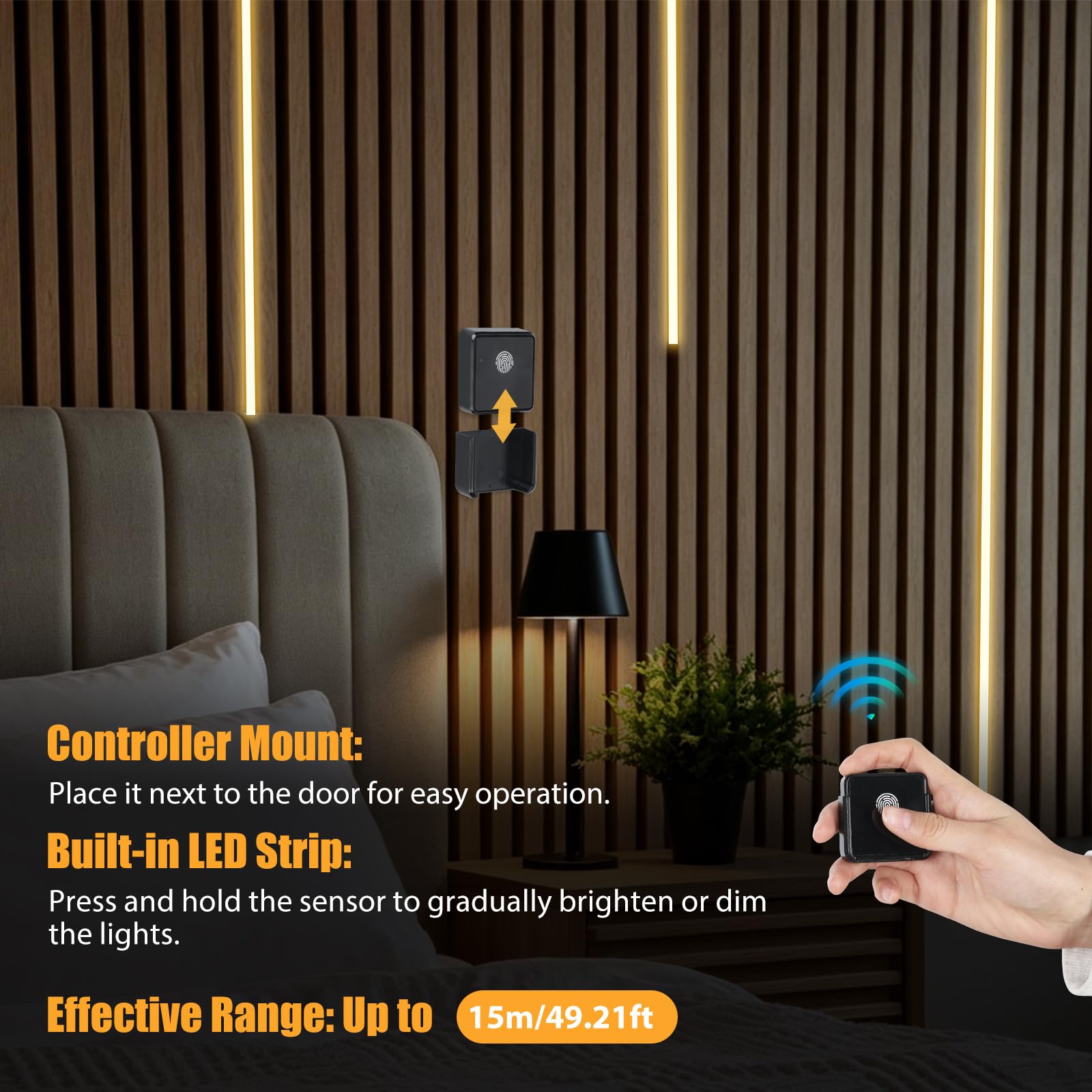 Tira de luces LED COB de 12 V, 6 x 1 m, blanco cálido, 3000 K, regulable, con interruptor táctil, para paneles acústicos, armarios, vitrinas, cocina, vitrina, vitrina, iluminación de