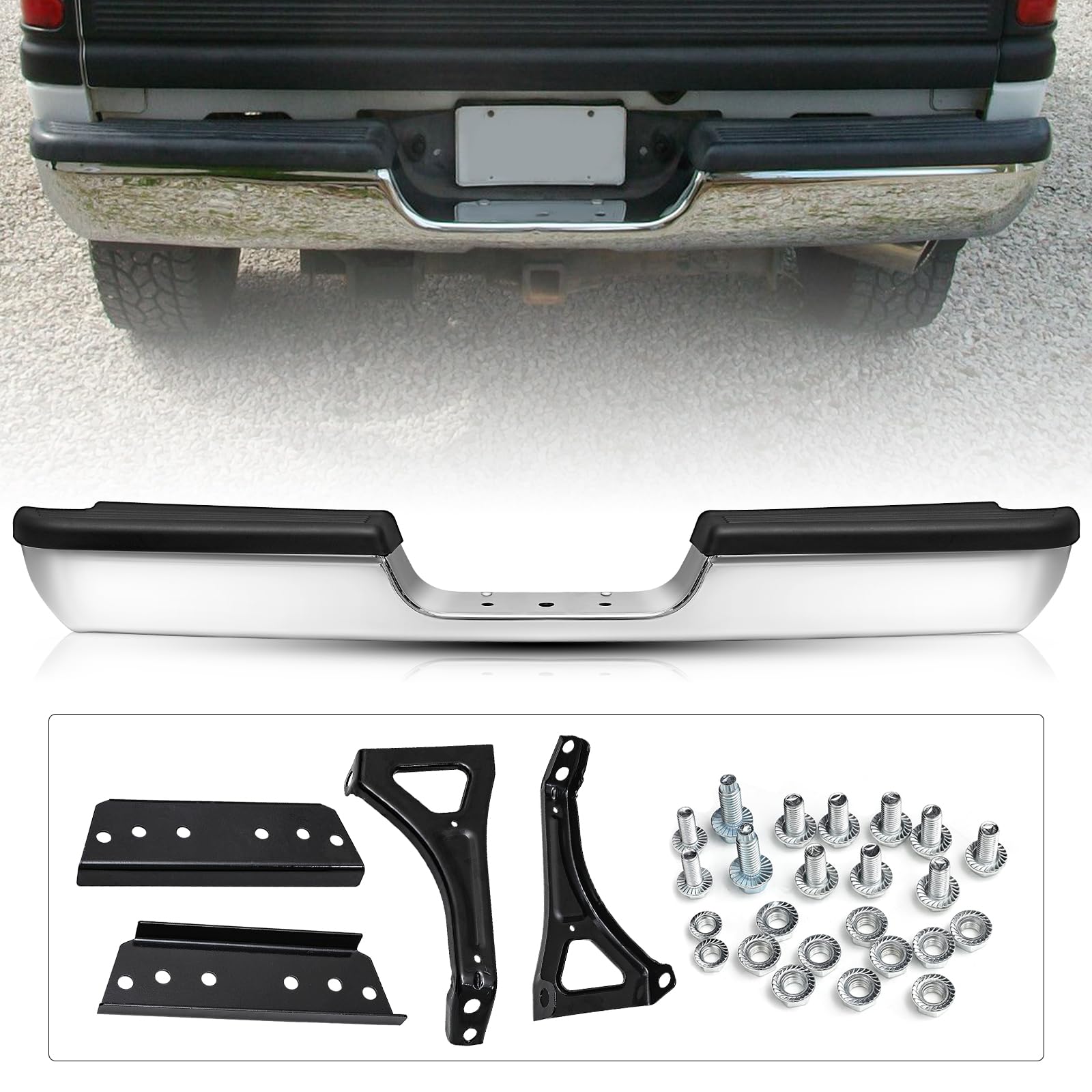 Rust Resistance Rear Bumper Assembly Replacement - 1999 dodge ram 1500 rear bumper