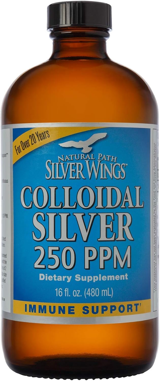 Natural Path Silver Wings Colloidal Silver Mineral Supplement, 250 Ppm, 16 Fluid Ounce : Health & Household