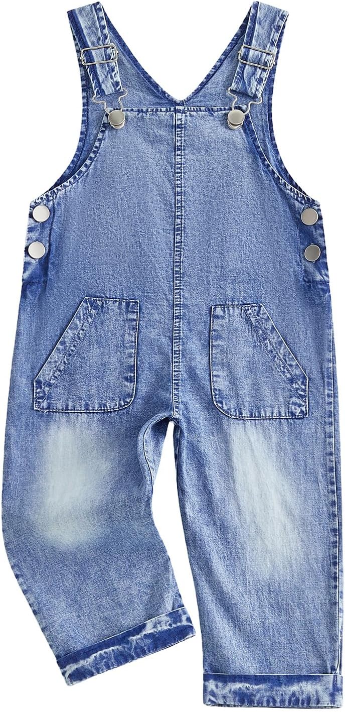 Ledy Champswiin Infant Boy Girl Overalls Gender Neutral Baby Solid Color Clothes Suspender Pants