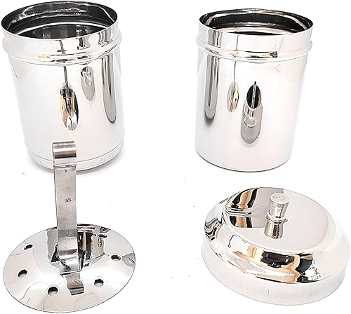 Miniatura 3 de KERAM Cafetera de goteo del sur indio, filtro de punta lisa permanentereutilizable para 3-4 tazas de porción de 6.6 onzas (6.8fl oz), hecho de metal