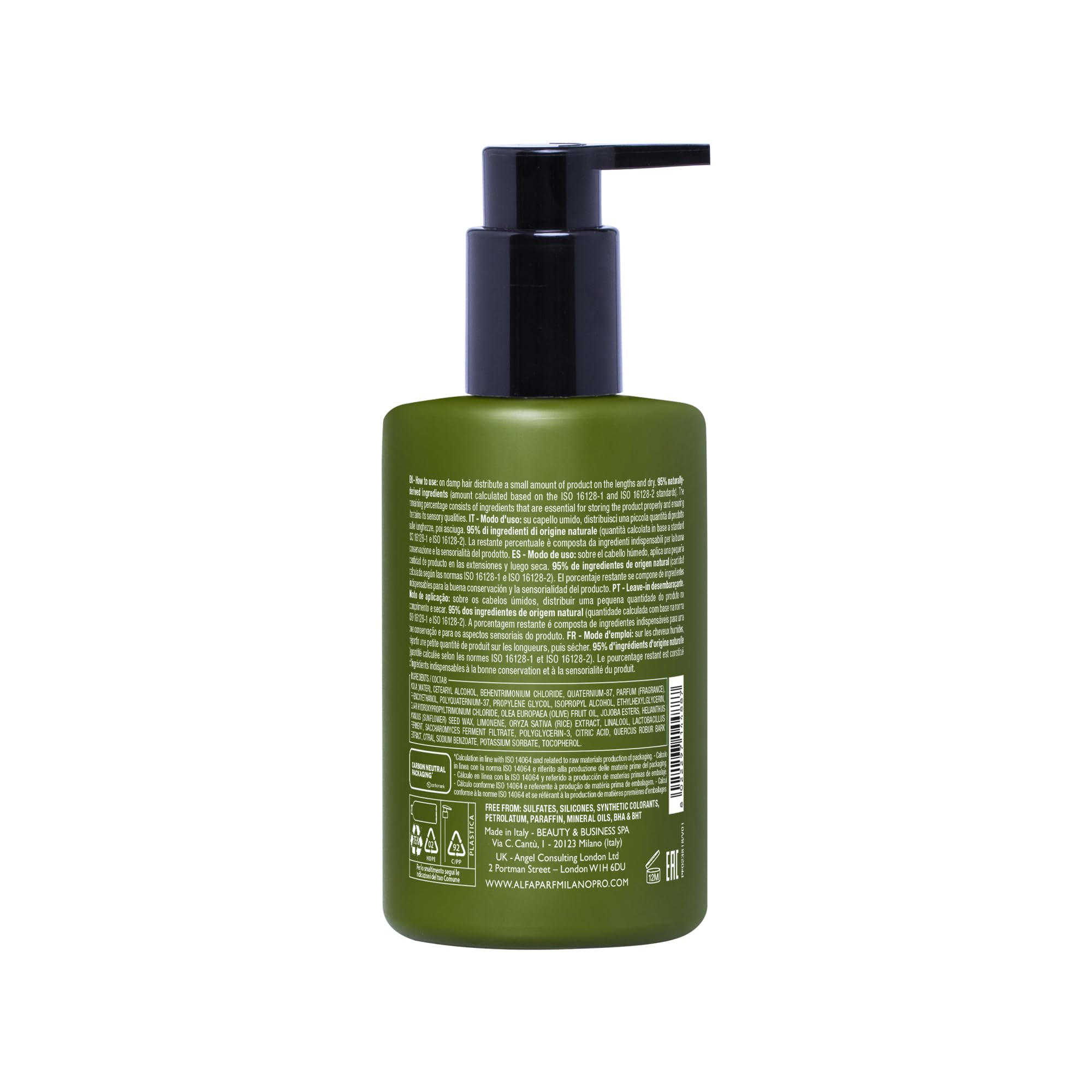 ALFAPARF MILANO Benvoleo Detangling Leave-In for All Hair Types - Clean, Vegan, Sustainable Hair Care - Hair Detangler with Thermal Protection - Sulfate Free - Natural Ingredients - 6.76 FL. Oz.