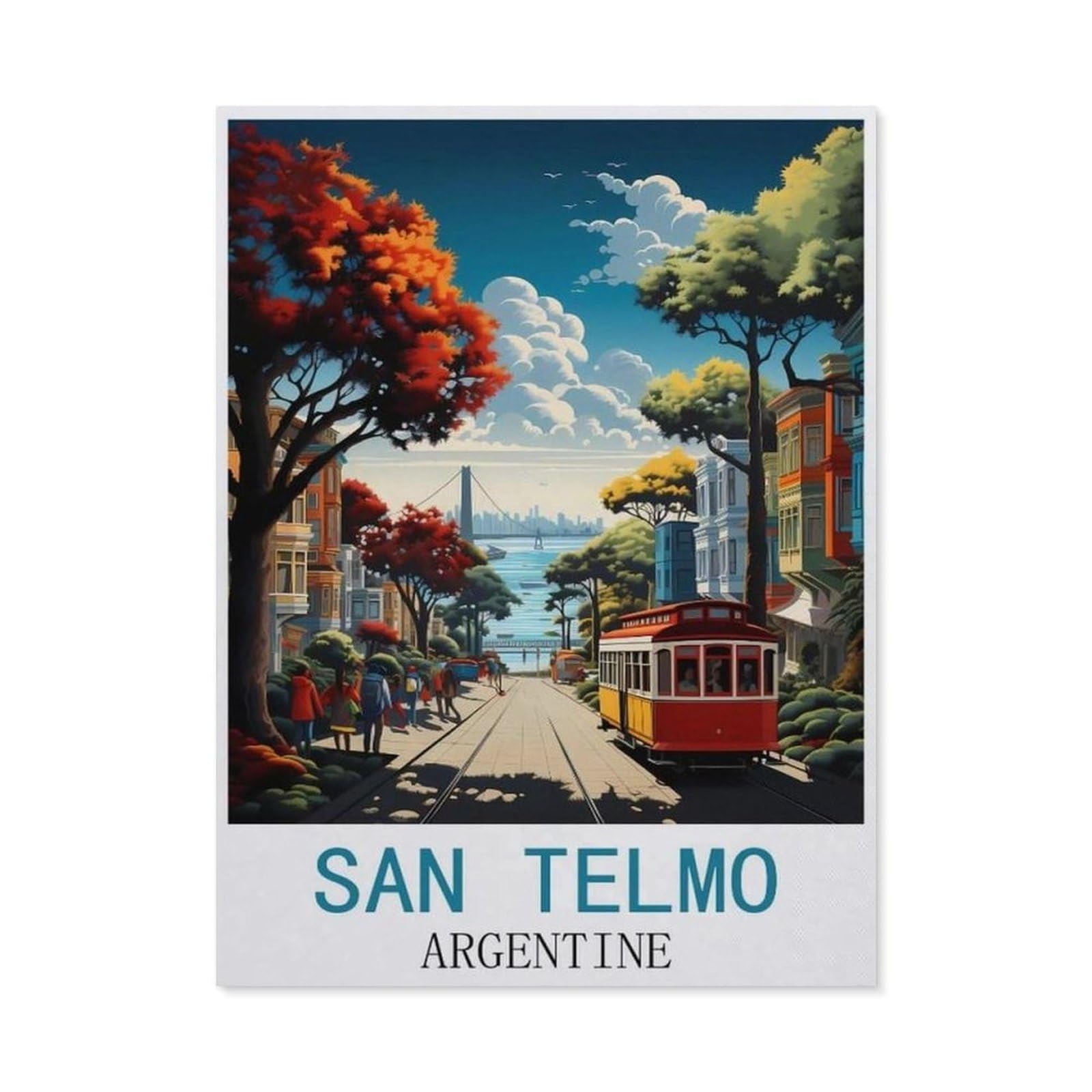 BEAYODKP 5D DIY Diamond Painting kit，San Telmo Argentina（40x50cm）