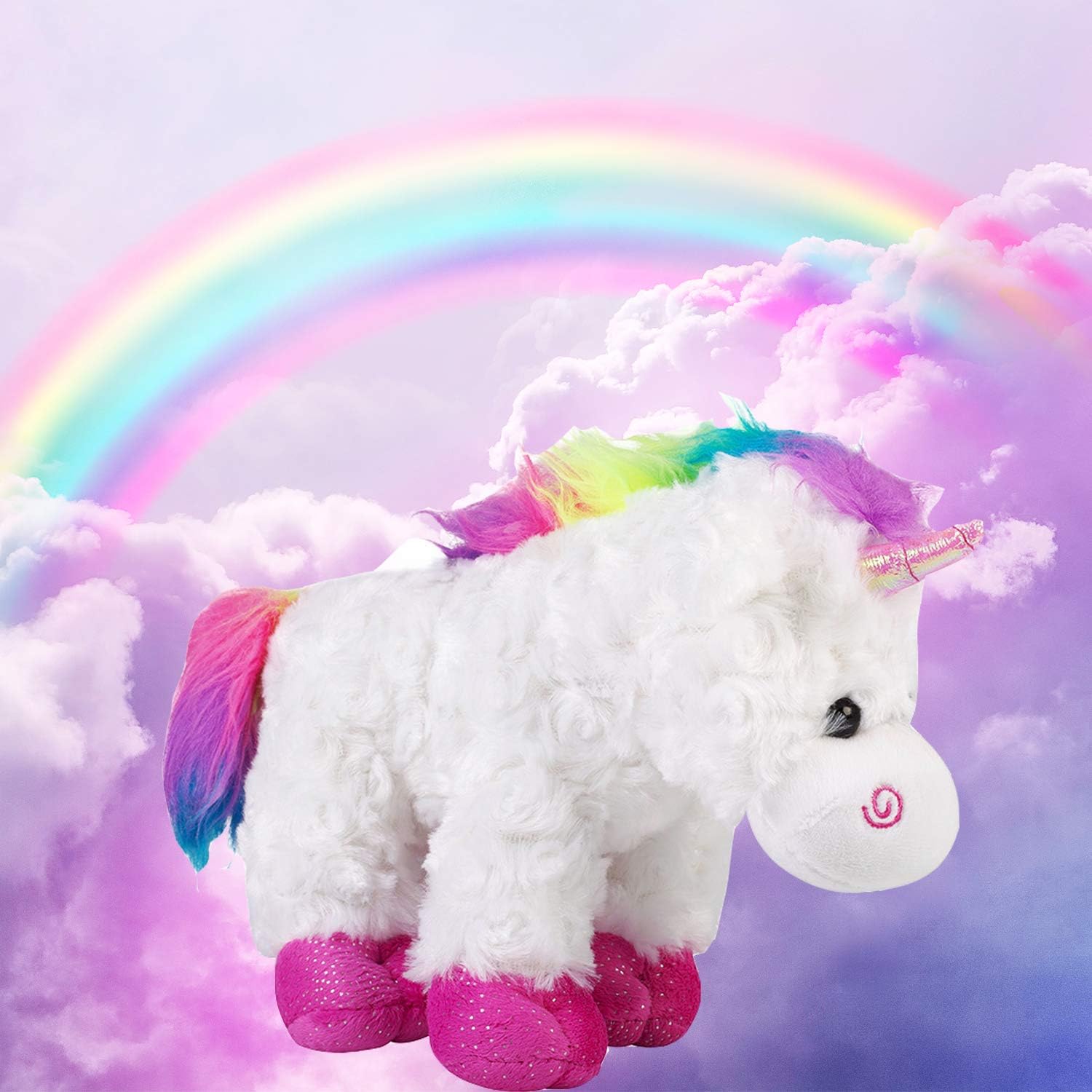 Unicorn Stuffed Animal, Plush Unicorn, Rainbow Horse, Pink Pony, Fluffy Soft Cute Toys, Perfect Toy for Kids, Girls and Boys, 10 inch Size - Image 2