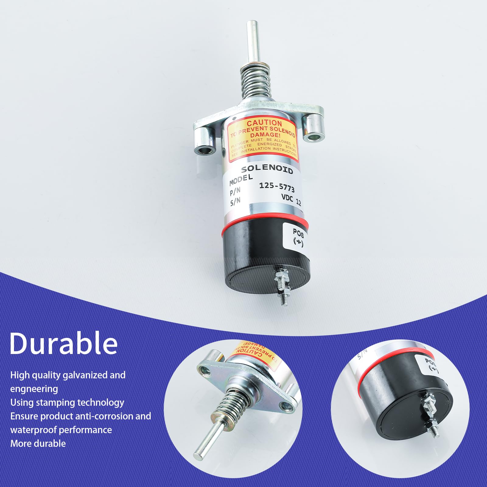 Amazon.com: 125-5773 Fuel Shut Off Solenoid 8C-9986 1255773