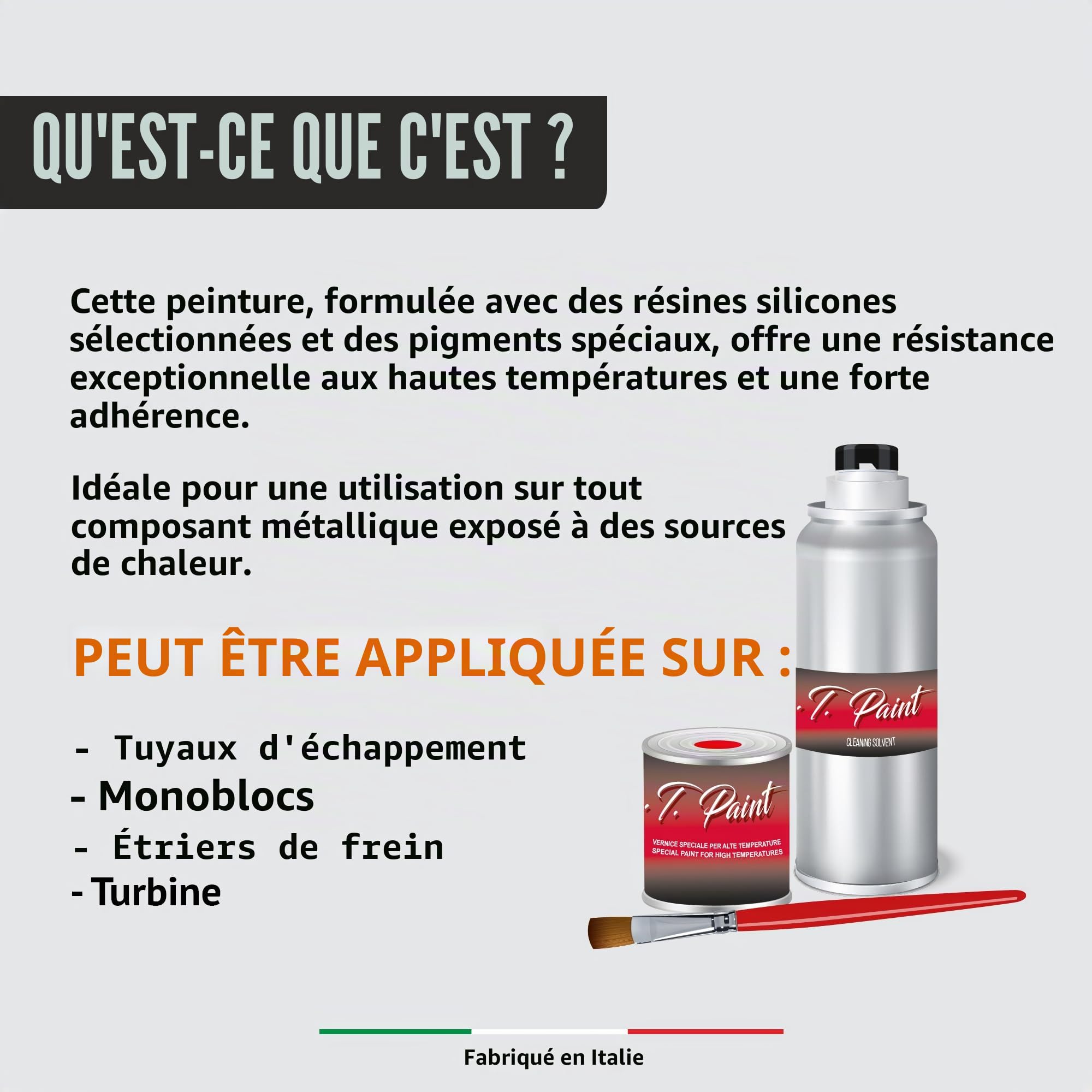 4R Quattroerre.it 16073 Peinture pour étriers de Frein Haute Température Bleu 100 ml