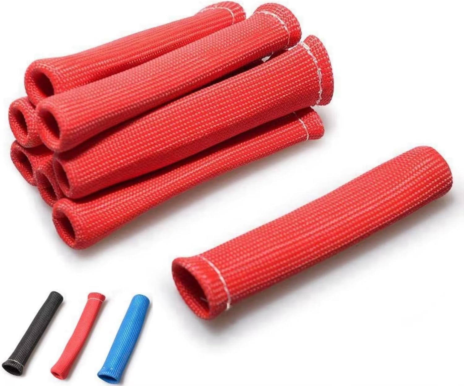 8pcs 1200 Degree Spark Plug Wire Boot Heat Sleeve Wrap Protector Header Cover For AUDI A4 VW Passat B5