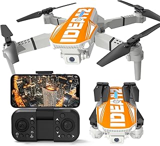 LE-IDEA Drone avec CamĂ©ra 1080P, IDEA12 Pliable Quadcopter avec Positionnement de Flux Optique, Mode Sans TĂȘte, Commande d'application, Mini-Drone pour Adultes, Orange