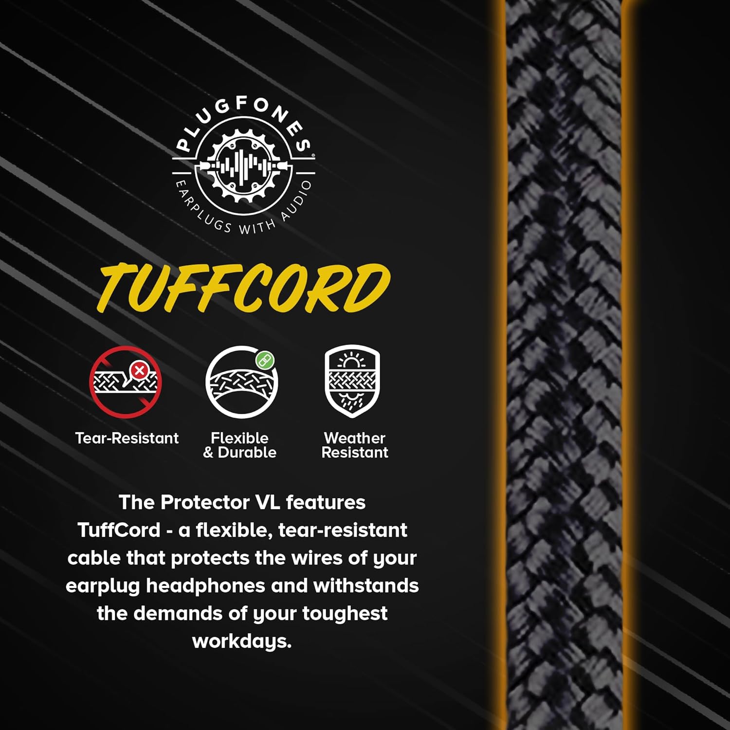 Plugfones Protector Plus Volume Limited in-Ear Earplug Earbuds, Noise Reduction Headphones with Noise Isolating Mic and Controls, Black & Red