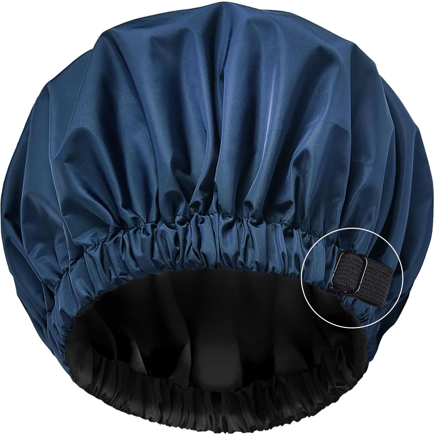 Shower Cap for Women,Satin Lined Shower Cap,Adjustable