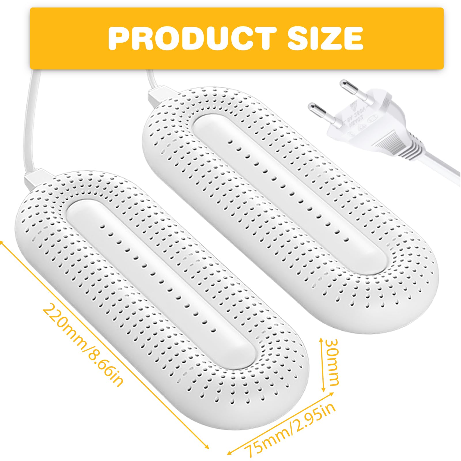 GOMETY Sèche-chaussures électrique 3 modes minuterie Portable pour chaussures ski chaussettes