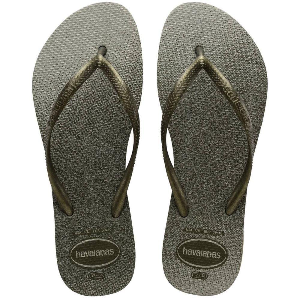 Havaianas Slim Gloss Women FlipFlop Green 3.5/4 UK