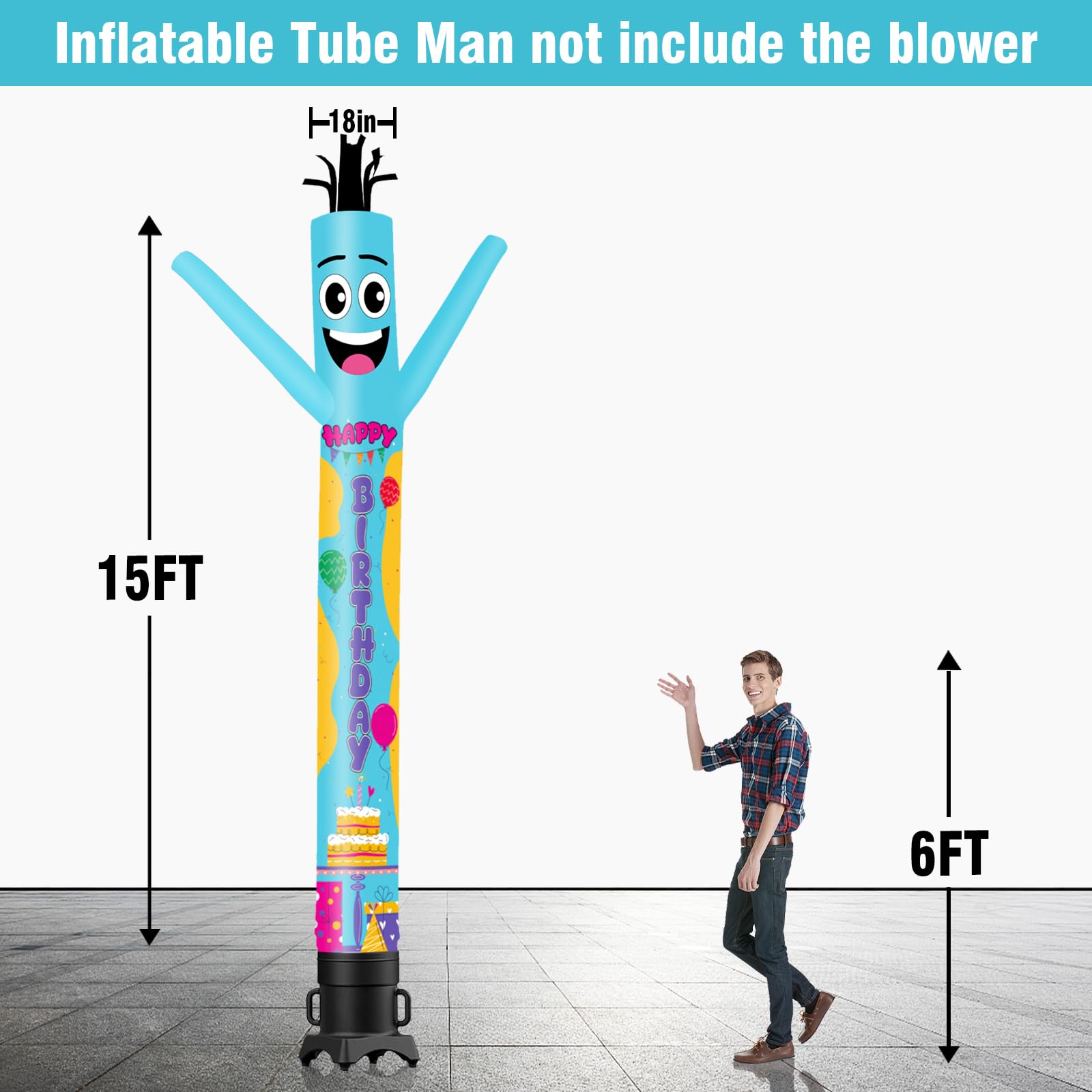 海外限定Airblown Inflatable man Supreme Wacky Waving Inflatable Tube Man Funny Christmas Ornament Gift