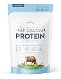 Multi Collagen Hydrolyzed Protein Powder (16oz) - Types I, II, III, V & X - Grass Fed Bovine (Peptan®), Wild Caught Marine, Free Roaming Chicken & Eggshell Collagen Peptides, Non-GMO, GF.