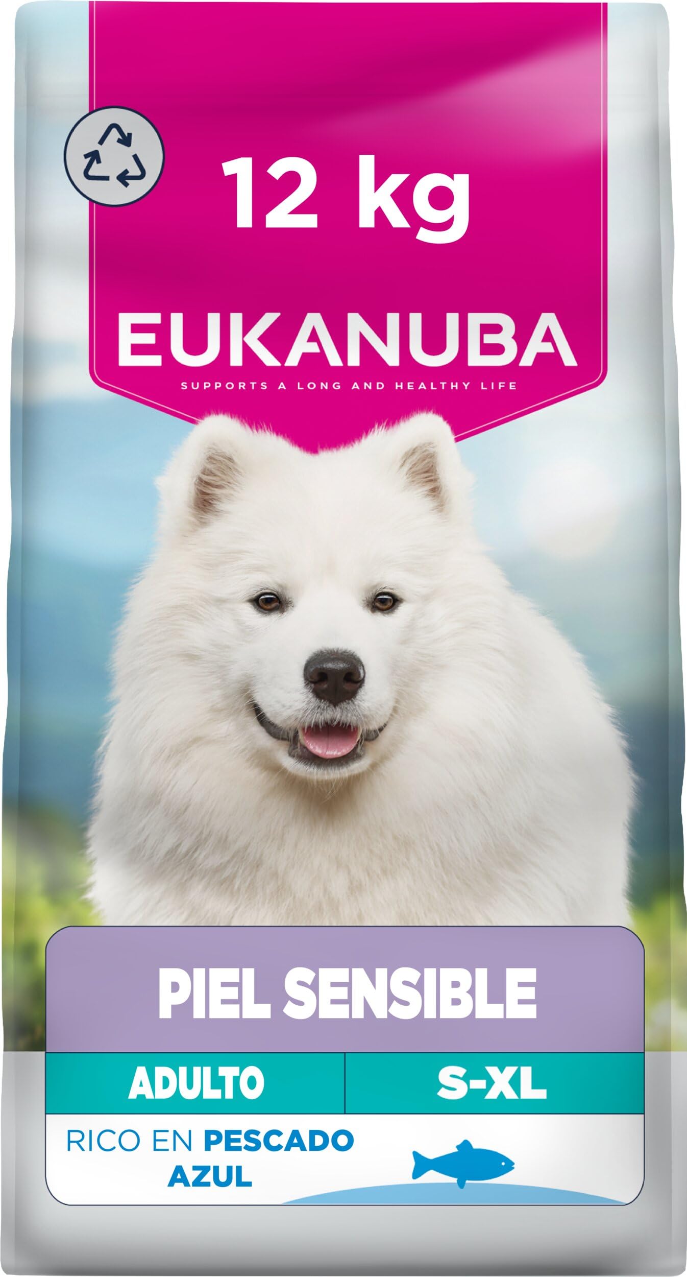 EUKANUBA Sensitive Skin - Alimento Seco para Perros, Pescado, 12kg | Special Care | Hipoalergénico | Pescado de mar | Para perros con piel sensible