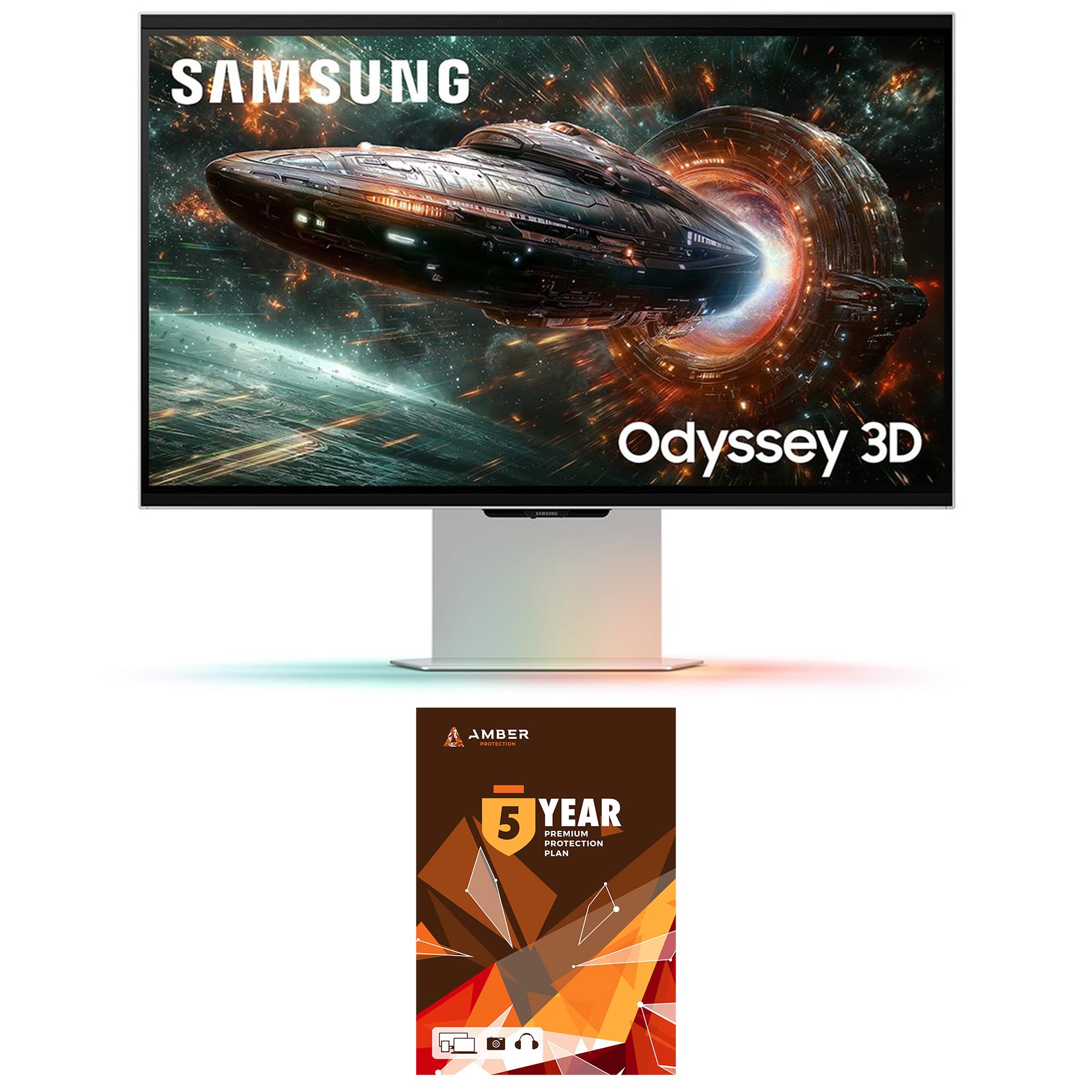 Samsung LS27FG900XNXZA 27 Inch Odyssey 3D 4K 165Hz Gaming Monitor with 5 Year Amber Protection Plan (2025)