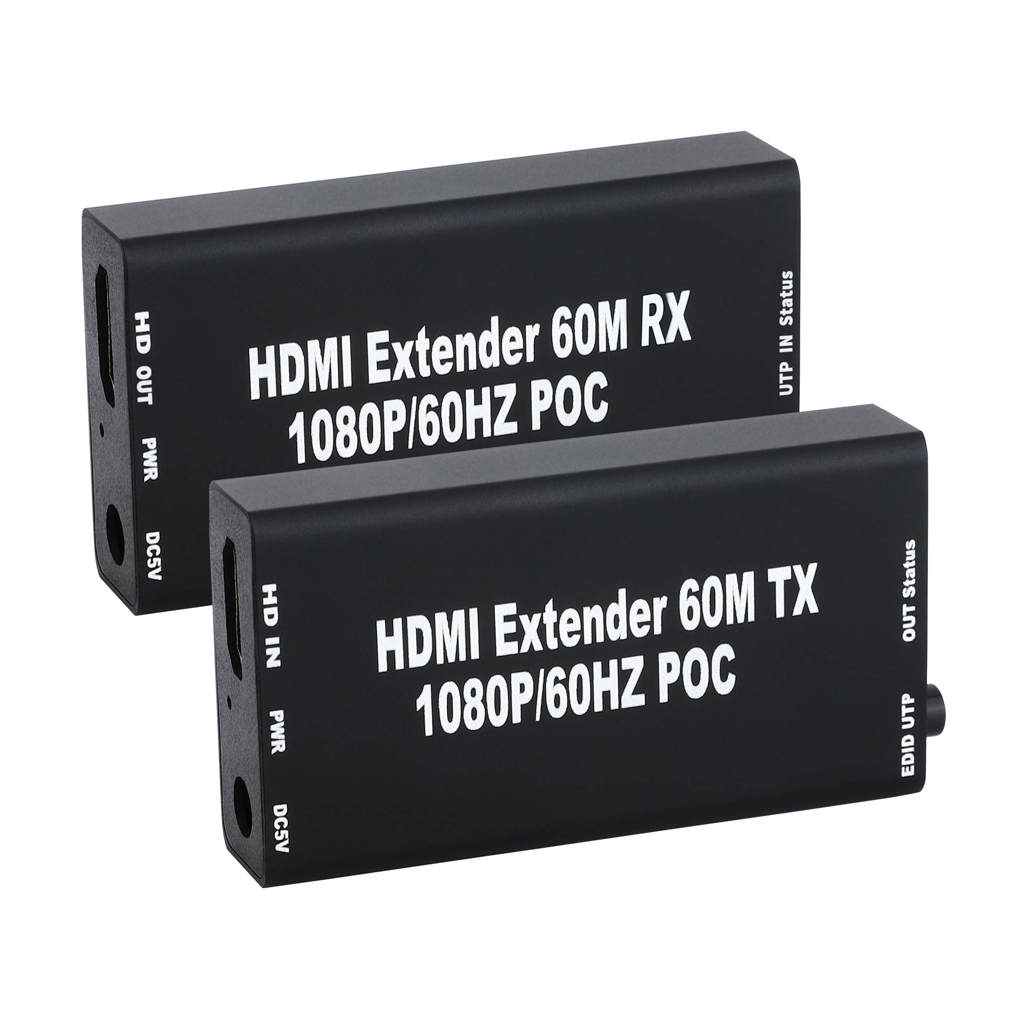 Buy HDMI Extender 1080P60Hz, 196 Ft Full HD Transmit, Over Single Cat5e/Cat6/Cat 7 Cable
