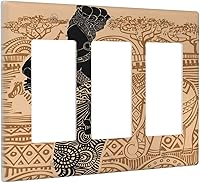 Vista 67 de Cubierta de Placa de Pared de 2 Pandillas de Mármol Abstracto, Placa Frontal de Interruptor de Luz Eléctrico Decorativa en Azul Marino y Oro