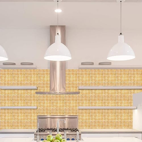 Miniatura 5 de FRAKYEN 10 azulejos adhesivos 3D para salpicaduras de cocina, azulejos autoadhesivos 3D para azulejos de pared, azulejos de cocina, marco de espejo