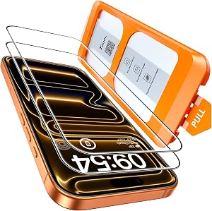 TOCOL for iPhone 17 Pro Max Screen Protector, Instant Installation, Tempered Glass HD Clear, Military Grade Shatterproof Full Coverage Protection Case Friendly for iPhone 17 Pro Max, 2 Pack