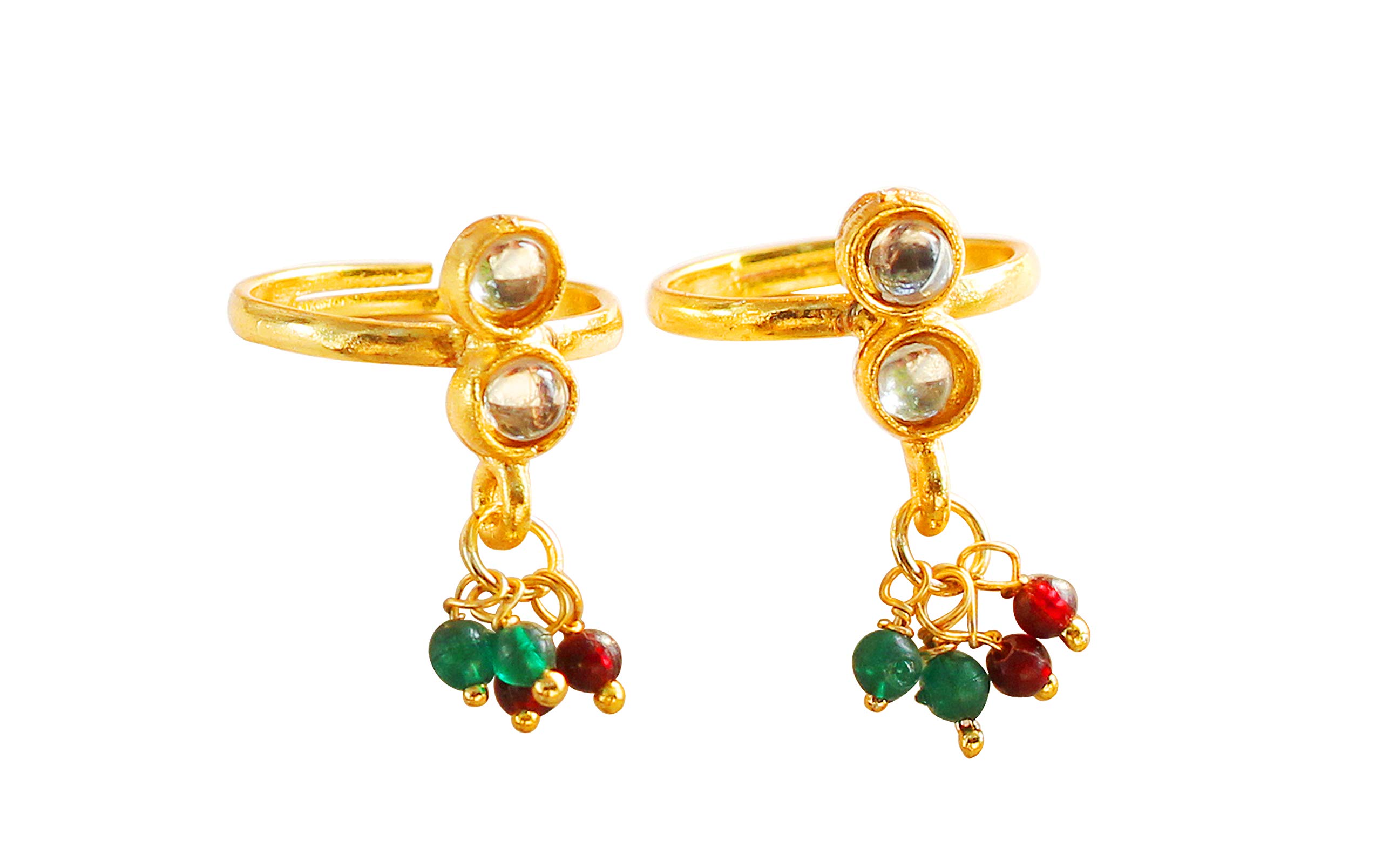 Touchstone Ethnic Indian Kundan Look Alloy Metal Toe Ring in Gold Tone for Women (B00NSQBZLQ) Amazon Price History, Amazon Price Tracker