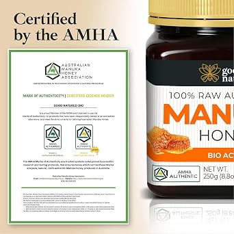 Manuka Honey Medical Grade - Raw Australian Manuka Honey MGO 260+ | Good Natured - AMHA Certified - Lab Tested - Non-GMO - BPA-Free - Premium Quality - Product of Australia - 8.8 oz