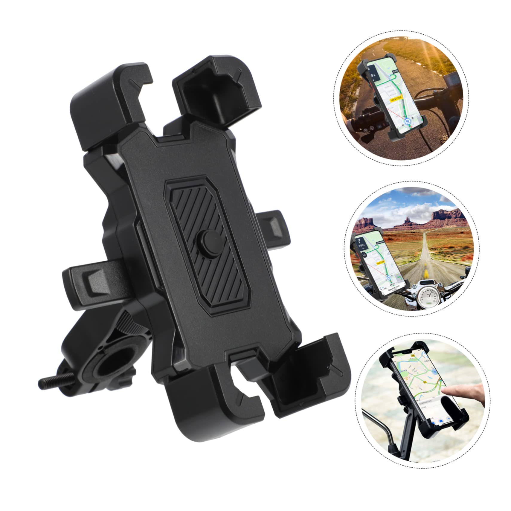ibasenice 3pièces Support Téléphone Monture Antivibratoire pour Guidon De Vélo Installation Facile Compatible avec Smartphones Les Chocs