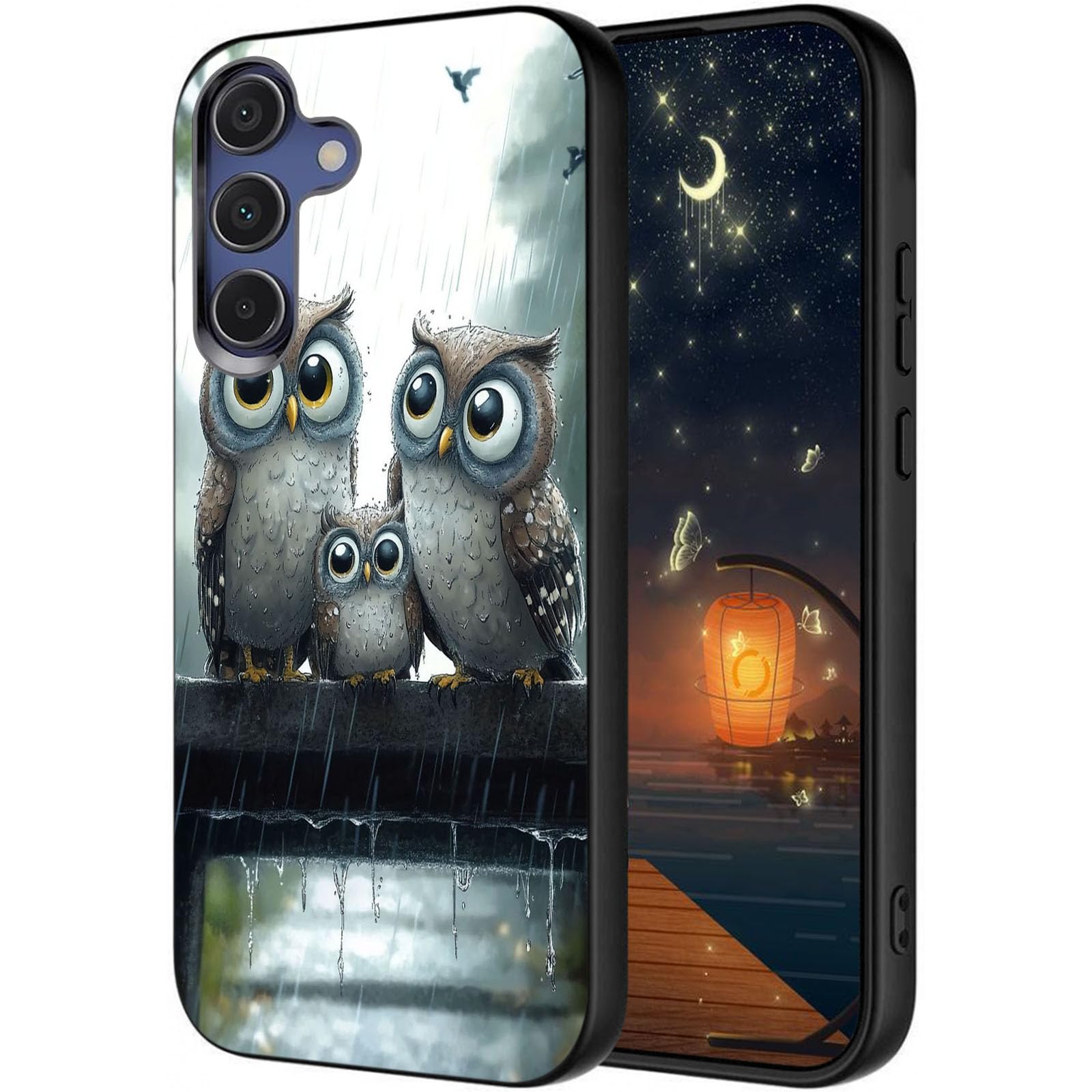 ZXYBNMLE Designed for Galaxy S25 5G Phone Case,Slim Silicone Shockproof Protective Case for Galaxy S25 5G 6.2 inch,Cute Owl
