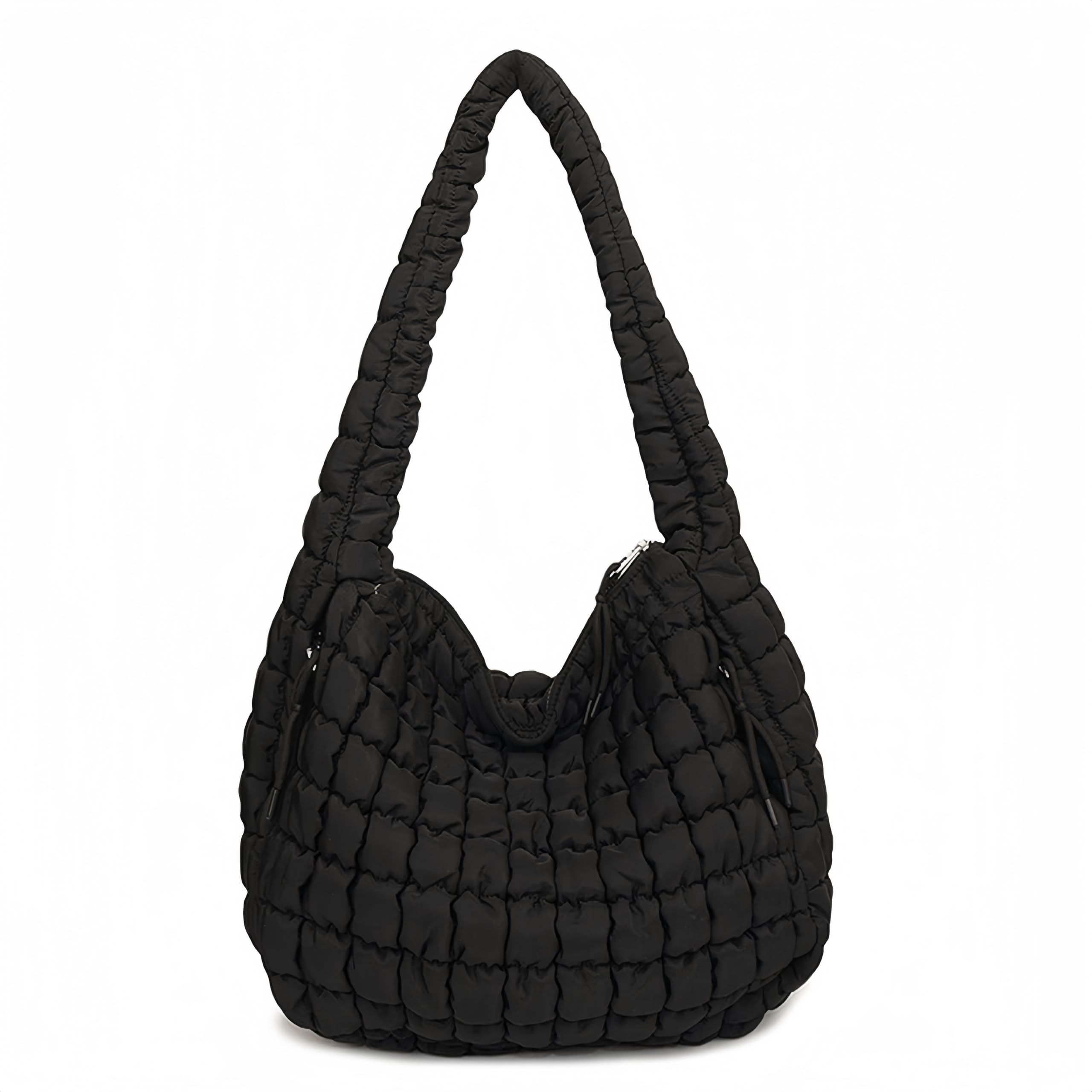 Aucuu Sac Fourre-tout Matelassé, Sac Matelassé Femme, Sac à Main Matelassé Femme en Nylon, grand sac à main rembourré en duvet de coton doux, Sac Fourre-tout Rembourré Matelassé Mode Décontracté